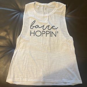 White barre tank top, XL